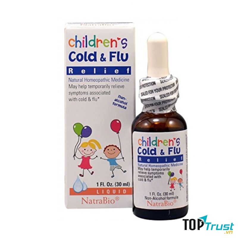 Thuốc Siro cảm cúm Children Cold & Flu Relief Natrabio của Mỹ 30m