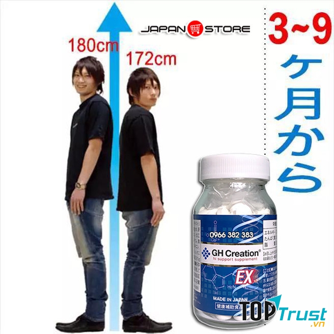 GH Creation EX là giải pháp hoàn hảo giúp bạn tăng chiều cao một cách tự nhiên mà không ảnh hưởng tới sức khỏe và sinh hoạt hàng ngày.