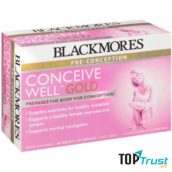 Thuốc uống giúp tăng khả năng thụ thai Blackmores Conceive Well Gold 56 viên