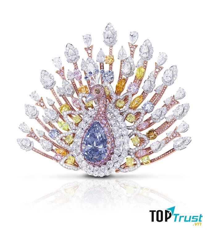 Trâm cài đầu Peacock