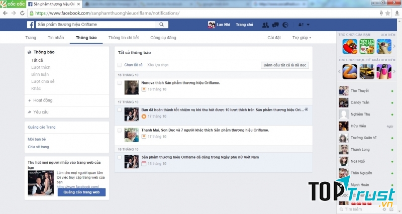 Thường xuyên theo dõi hoạt động và các chỉ số trang Facebook