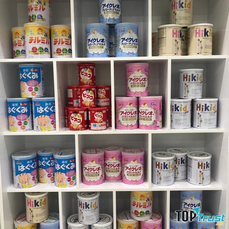 Các loại sữa được bán trong Thụy Hân Mart