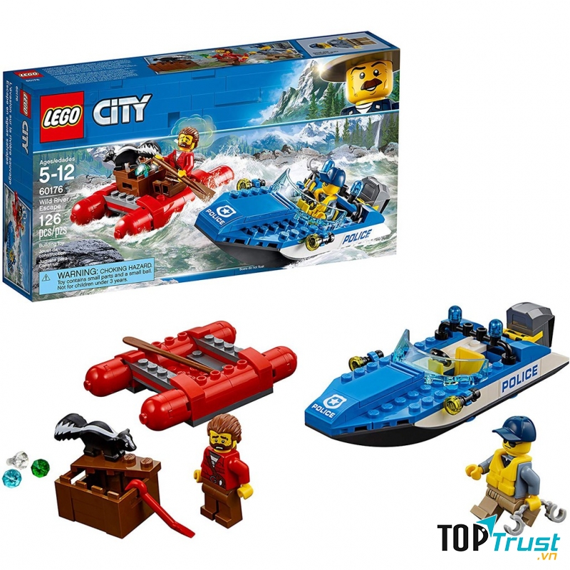 Thuyền hơi tẩu thoát LEGO CITY - 60176