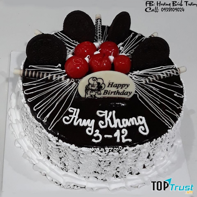 Tuy đơn giản nhưng chiếc bánh rất ấn tượng