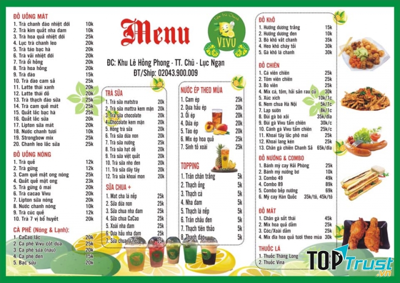 Tiệm Trà Chanh Vivu.