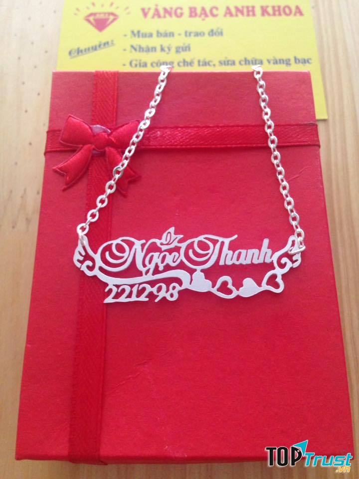 Trang sức tại tiệm vàng Anh Khoa