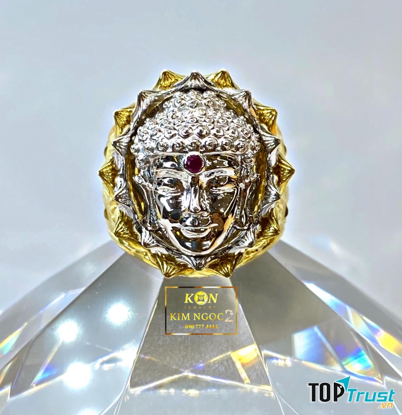 Mẫu nhẫn Phật trong sen tại tiệm vàng Kim Ngọc 2