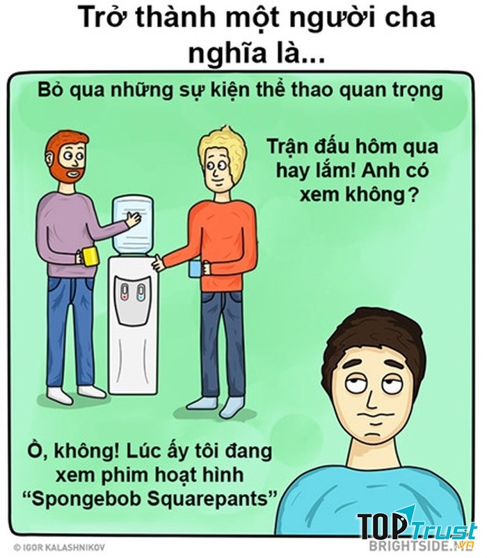 Khi bố bỏ qua trận bóng hay để xem hoạt hình