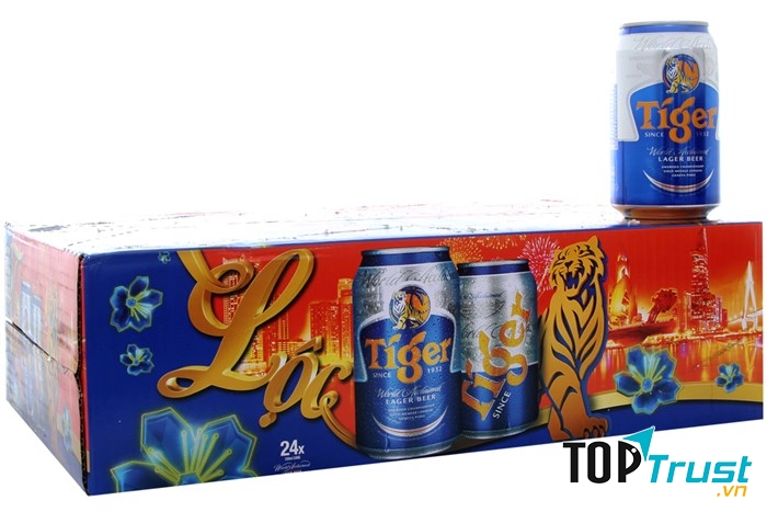 Tiger Beer (Singapore, Thùng 24 Lon 330ml)