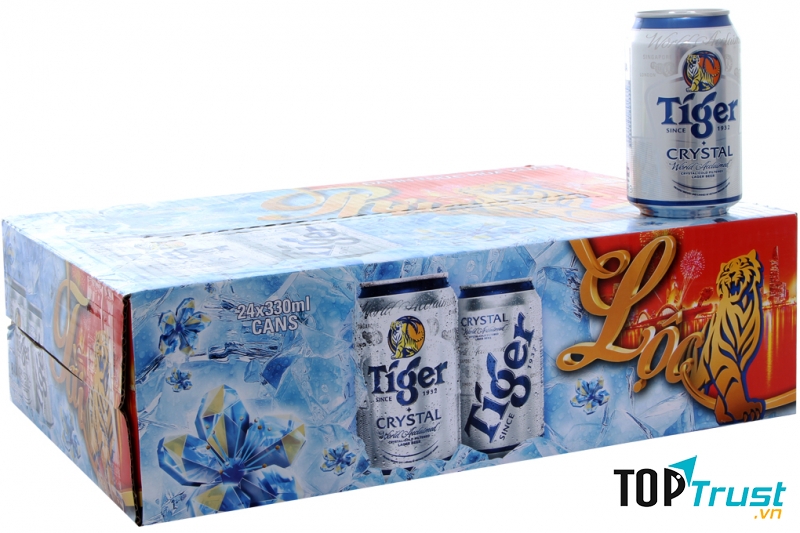 Tiger Crystal Beer (Việt Nam, Thùng 24 Lon 330ml)