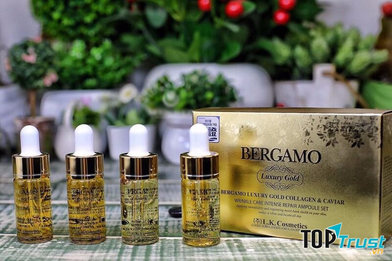 Tinh chất chống lão hóa Bergamo Luxury Gold Caviar Vitamin