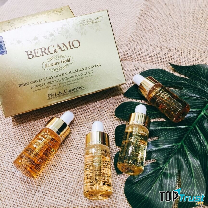 Tinh chất chống lão hóa Bergamo Luxury Gold Caviar Vitamin