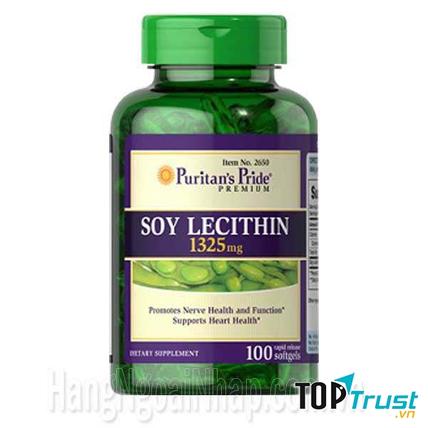 Thực phẩm chức năng Tinh Chất Mầm Đậu Nành Soy Lecithin Puritan 1325mg Hộp 100 Viên: