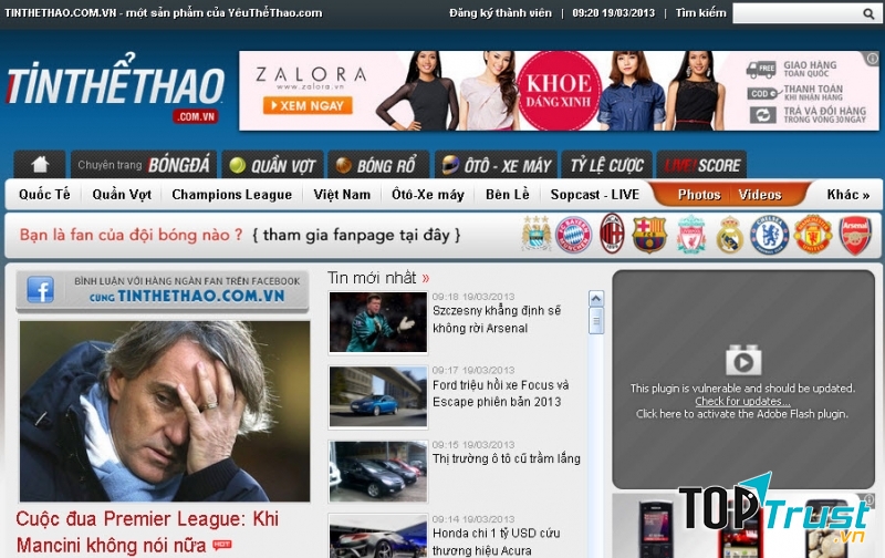 Tinthethao.com.vn - kênh tin tức thể thao trực tuyến