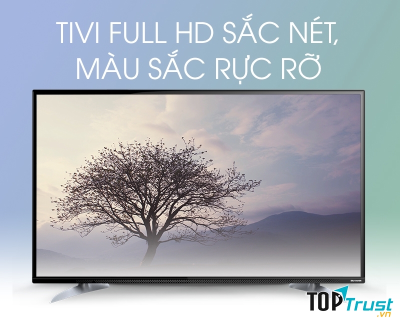 Tivi Skyworth 40 inch 40E260 sở hữu thiết kế hiện đại, sắc sảo
