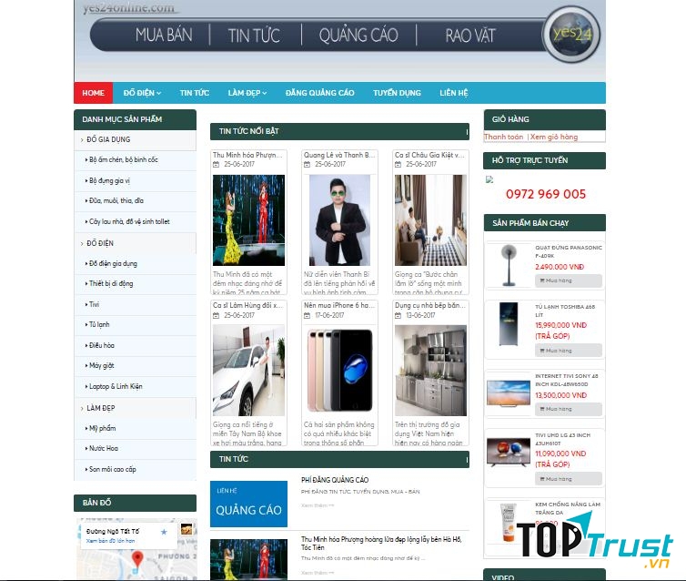 Giao diện website Tin tức