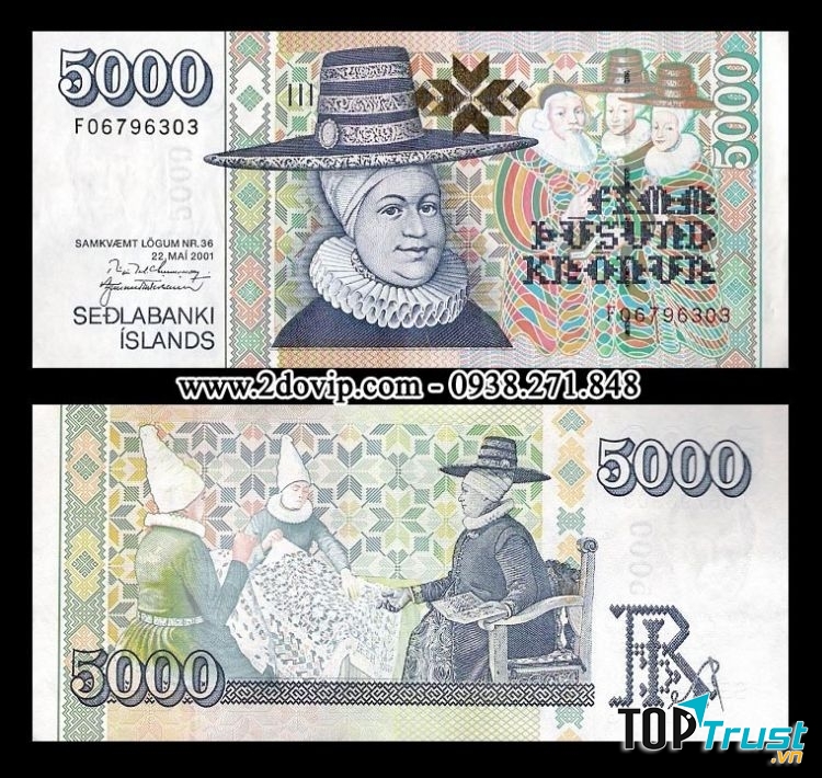 Tờ kronur của Iceland