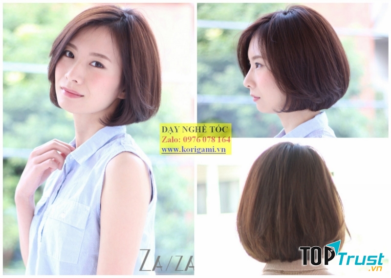 Kiểu tóc Bob uốn cụp nhẹ nhàng, lôi cuốn
