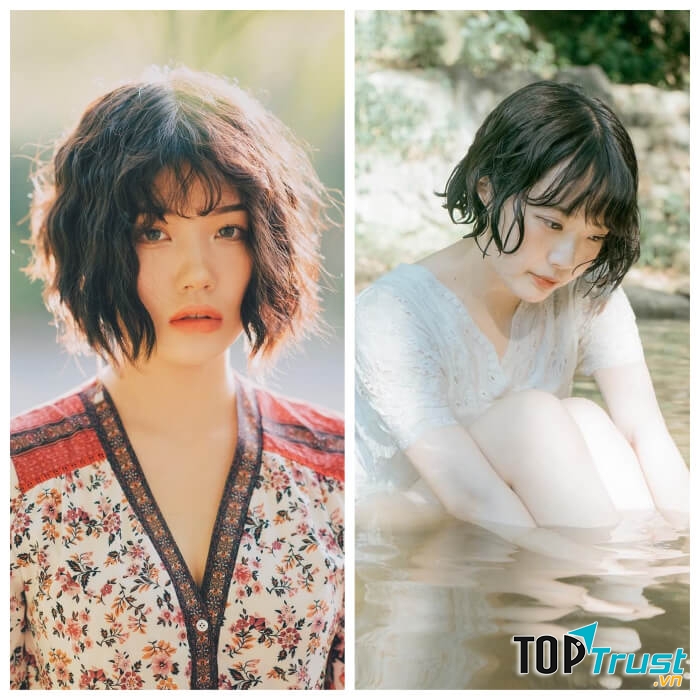 Tóc bob xoăn sóng nhẹ