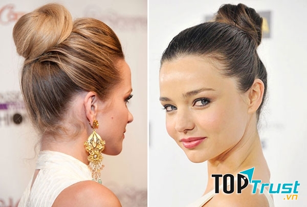 Tóc búi đơn giản, trẻ trung, phù hợp với mùa hè oi nóng