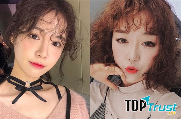 Đây không hẳn là kiểu tóc ngắn mái thưa đẹp nhất, nhưng tóc ngang vai uốn xoăn nhỏ mái thưa vô cùng phù hợp với những bạn nào có cá tính, muốn làm nổi bật bản thân