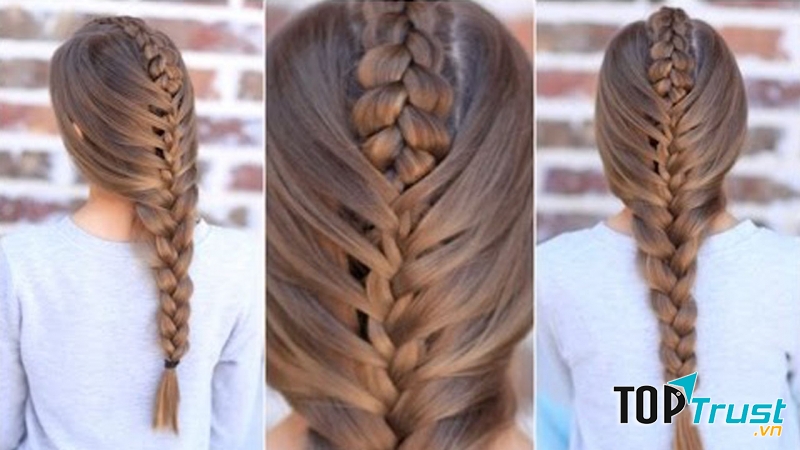 Tóc tết xương cá biến tấu