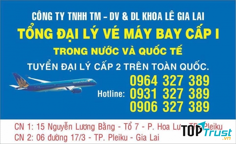 Tổng Đại Lý Vé Máy Bay Khoa Lê