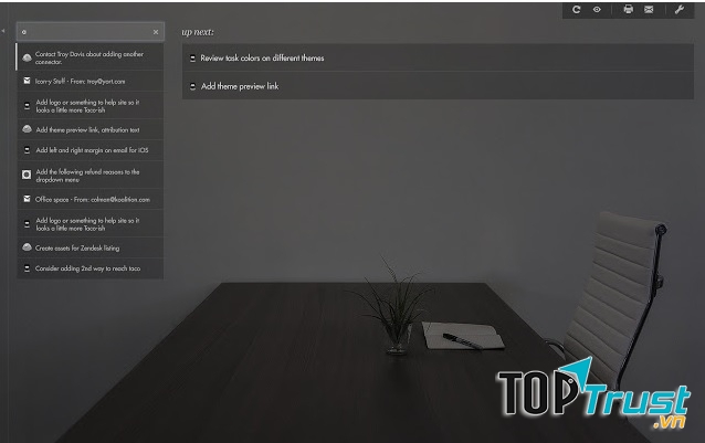 Taco cho phép người dùng đưa các trang web hay sử dụng về một trang duy nhất được sắp xếp dưới dạng các thẻ kéo thả