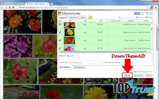 Chrono DM là tiện ích hỗ trợ rất tốt trong việc tải video và tải hình ảnh hàng loạt