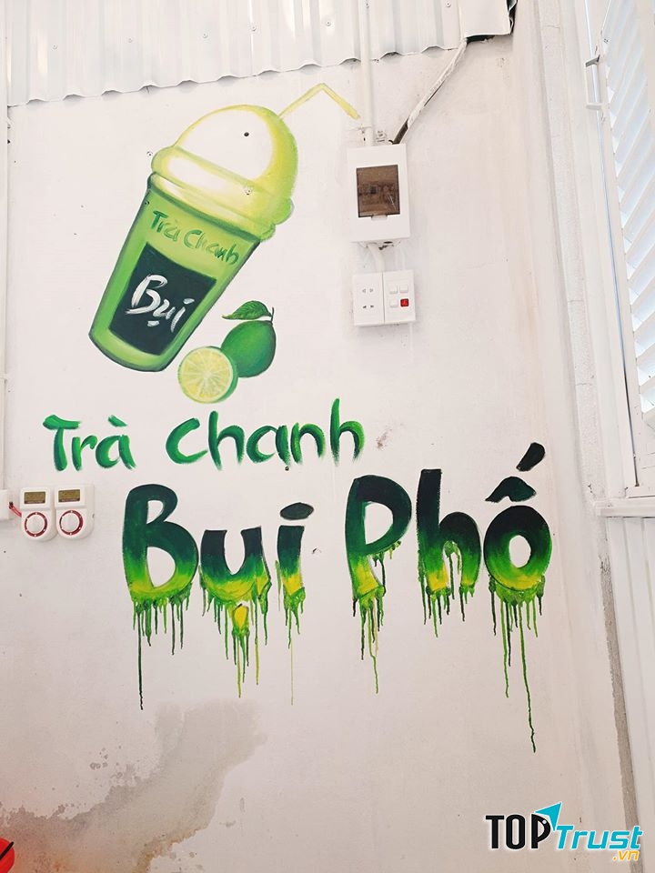 Một góc Check in tại trà chanh Bụi phố