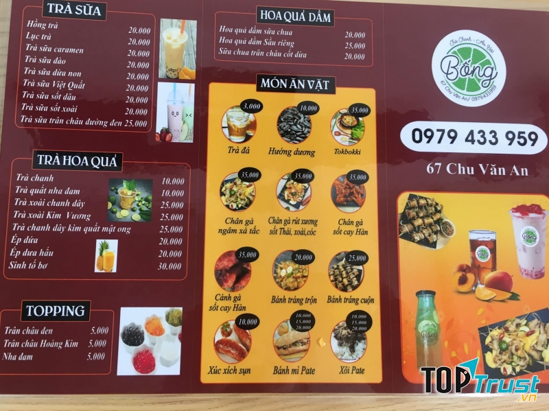 Trà chanh - Đồ ăn vặt Bống