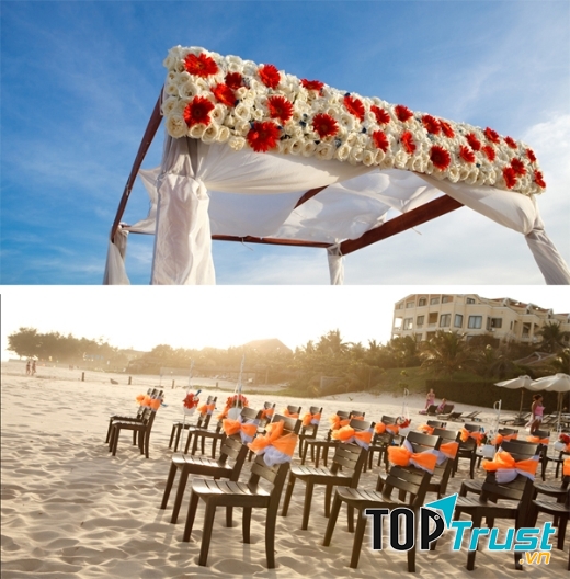 Biển Trà Cổ nổi tiếng mát mẻ, trong lành, tĩnh mịch, rất thích hợp với các cặp đôi tổ chức đám cưới không quá nhiều khách mời