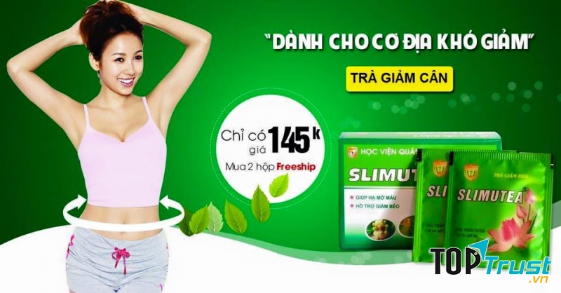 Trà giảm cân bằng lá sen Slimutea của Học viện Quân Y giúp bạn giảm cân hiệu quả và nhanh chóng