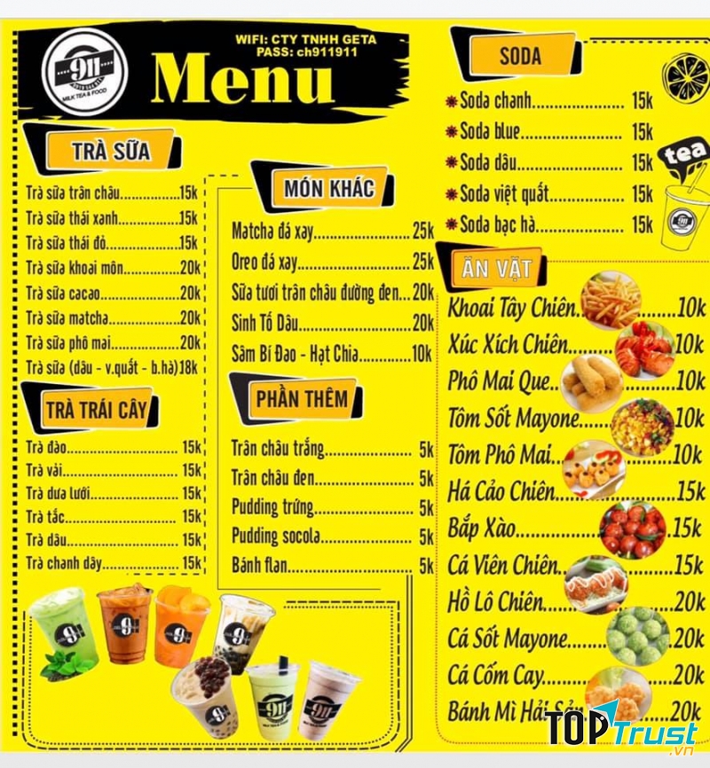 Menu của GETA