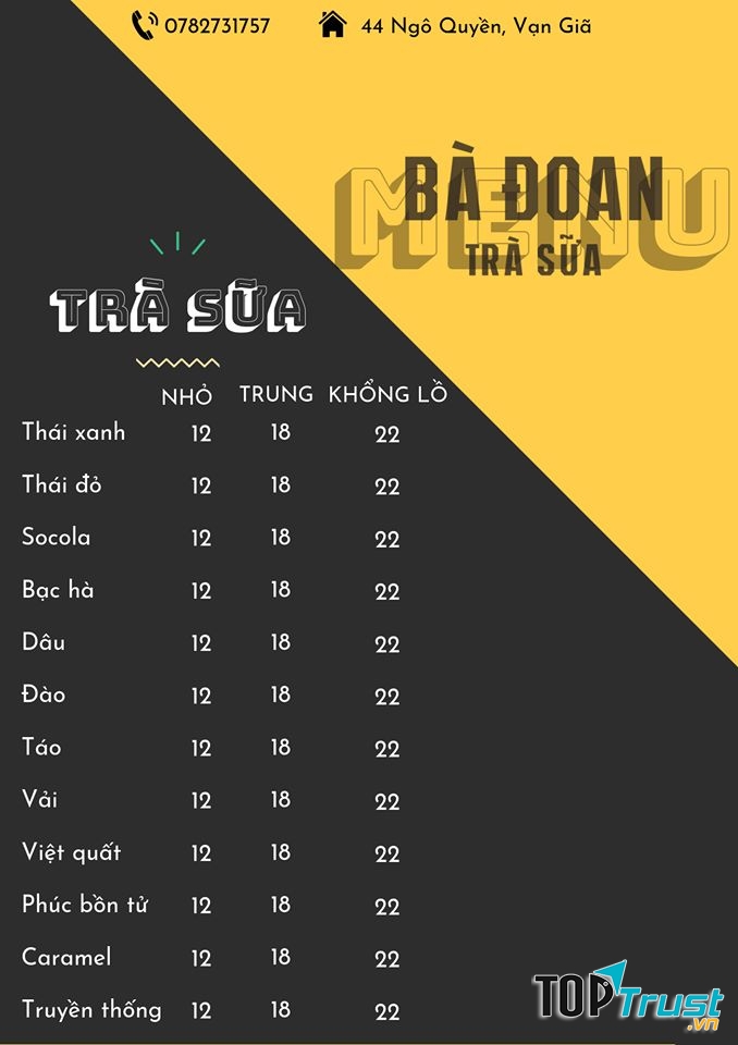 Trà sữa Bà Đoan
