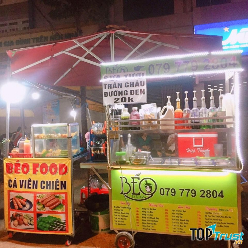 Thực đơn món uống của Trà Sữa Béo rất đa dạng, đặc biệt là các loại trà sữa