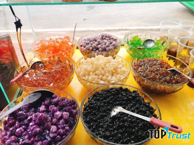 Các loại topping tại trà sữa Bi Bo