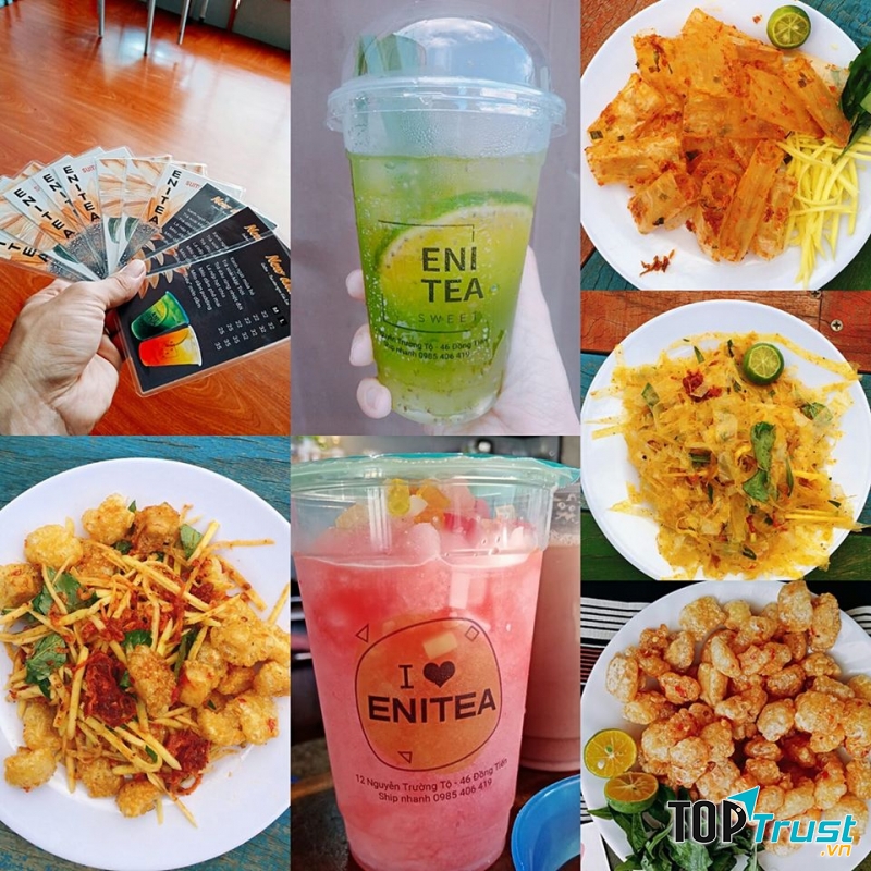 Menu của quán vô cùng đa dạng, từ thức uống tới các món ăn vặt