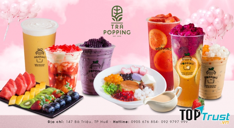 Trà sữa các loại của Popping Tea