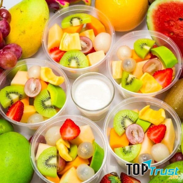 Trái cây dầm hấp dẫn cho bé