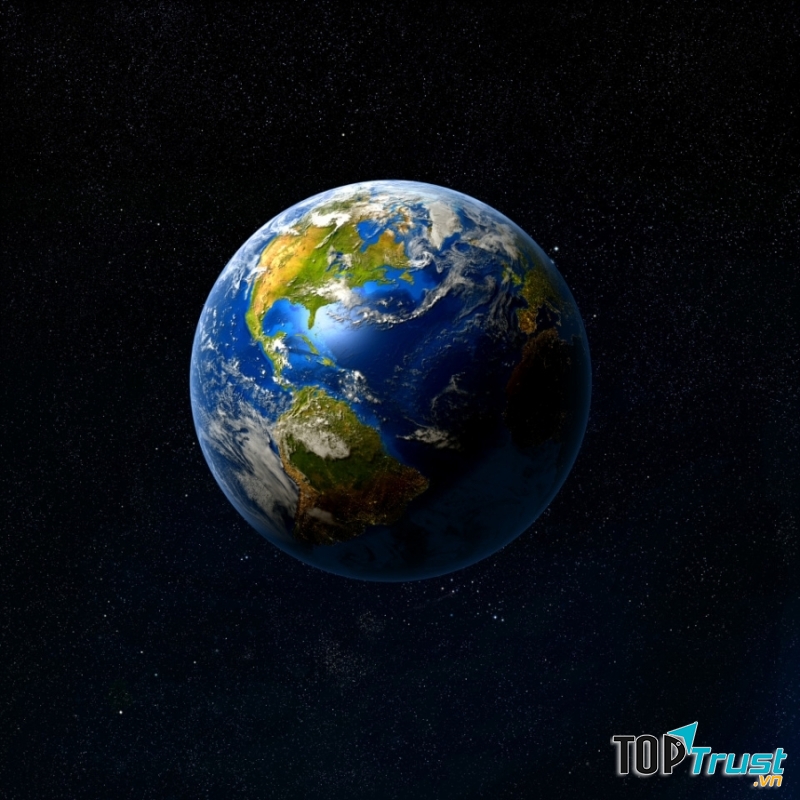 Trái Đất với trục quay của mình