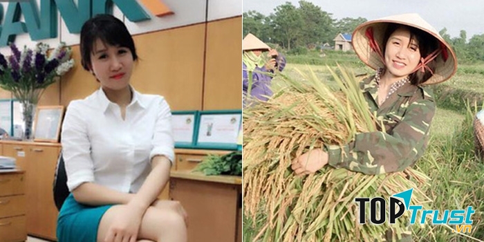 Hình ảnh ôm bó lúa gây sốt của Trần Thị Tâm