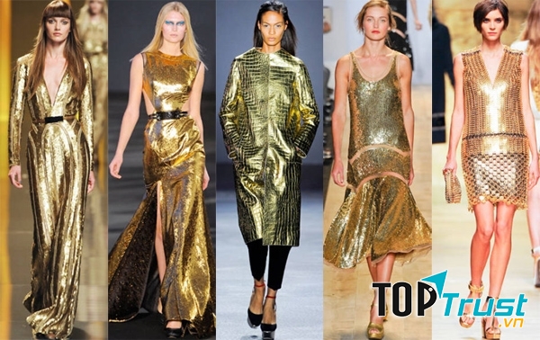 Ánh bạc, ánh vàng, kim tuyến, kim sa... lấp lánh sẽ góp phần mang đến sự nổi bật