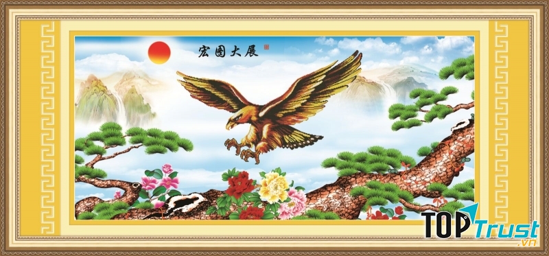 Tranh đại bàng tung cánh hợp với những người tuổi Tỵ