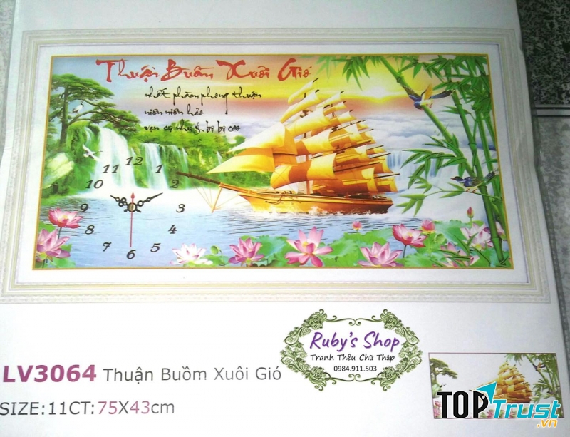 TRANH THÊU CHỮ THẬP Giá Rẻ RUBY shop