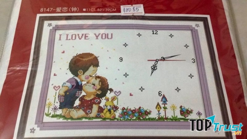 Tranh thêu chữ thập Pinky