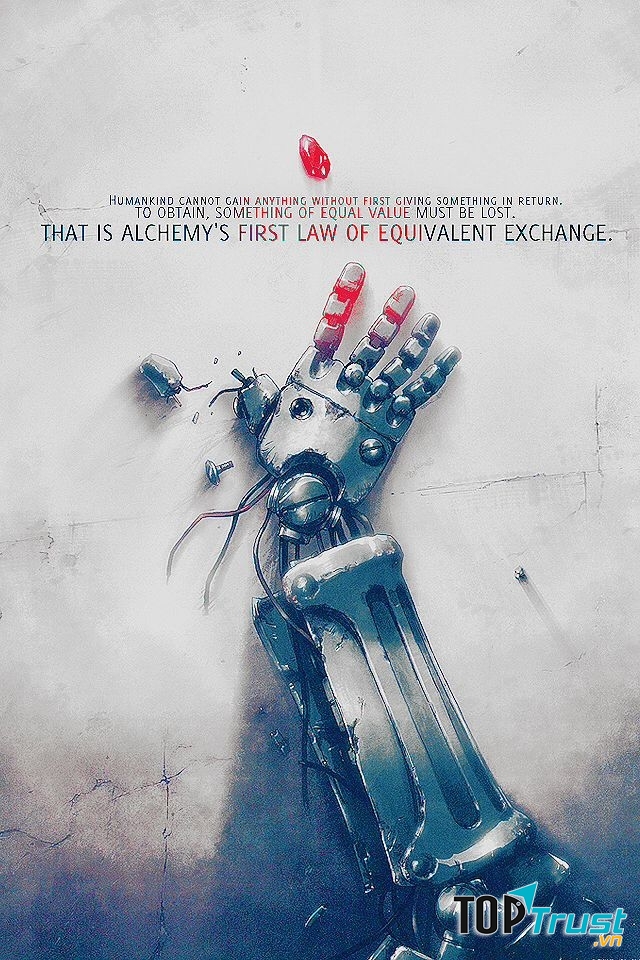 That is alchemy's first law of equivalent exchange.