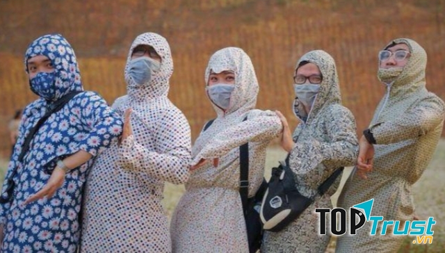 “Chụp ảnh với áo chống nắng chuẩn ninja”