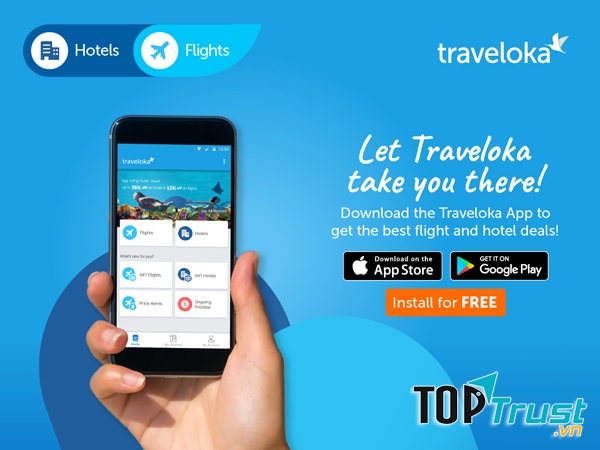 Ứng dụng đặt vé máy bay Traveloka