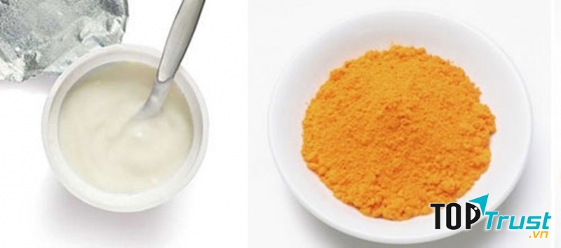 Trị mụn bọc bằng sữa chua và nghệ